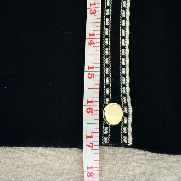 Adrianna Papell | Lady Jacket | Black with White Trim - Picture 4 of 8